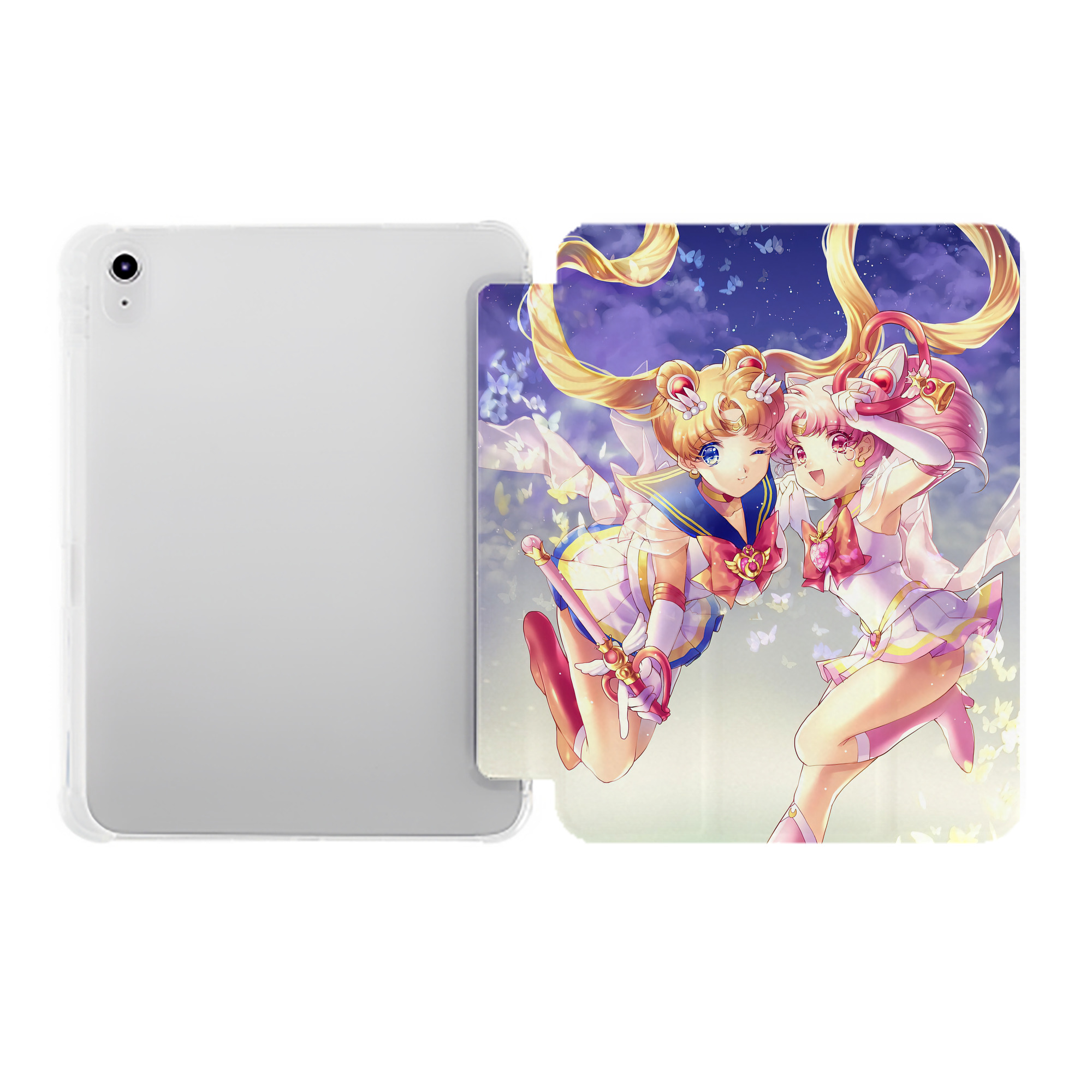 （画像用） 美少女戦士セーラームーン Sailor Moon IPad ケース ペン収納付き 三つ折りスタンド PUレザー×シリコン 対応機種9.5/10.5/10.9インチ